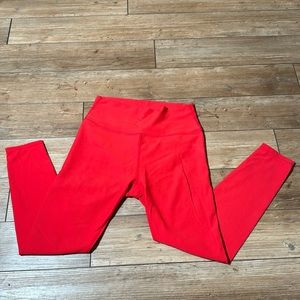 Wilo red ribbed leggings